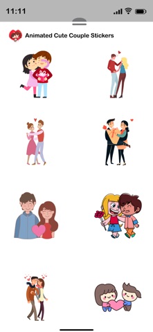 Animated Cute Couple Love screenshot