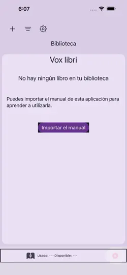 Captura de pantalla de Vox Libri en iPhone 3