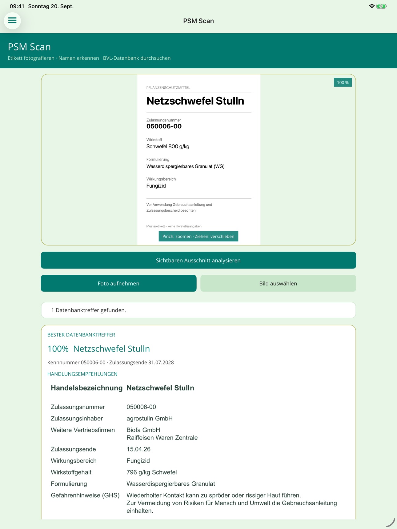 Screenshot 6 of WinTec Pflanzenschutz-Scan