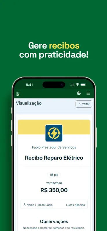 Fazer Orçamento PDF e Recibo screenshot 5 of 6