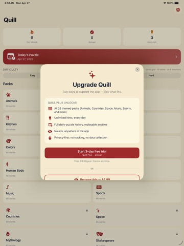Word Search: Quill iPad screenshot