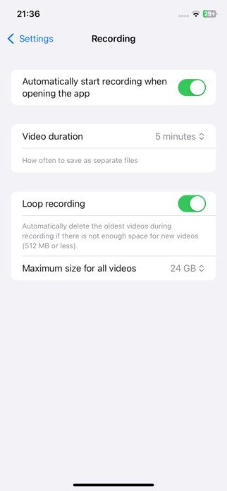 Droid Dashcam - Video Recorder Screenshot 6 of 10