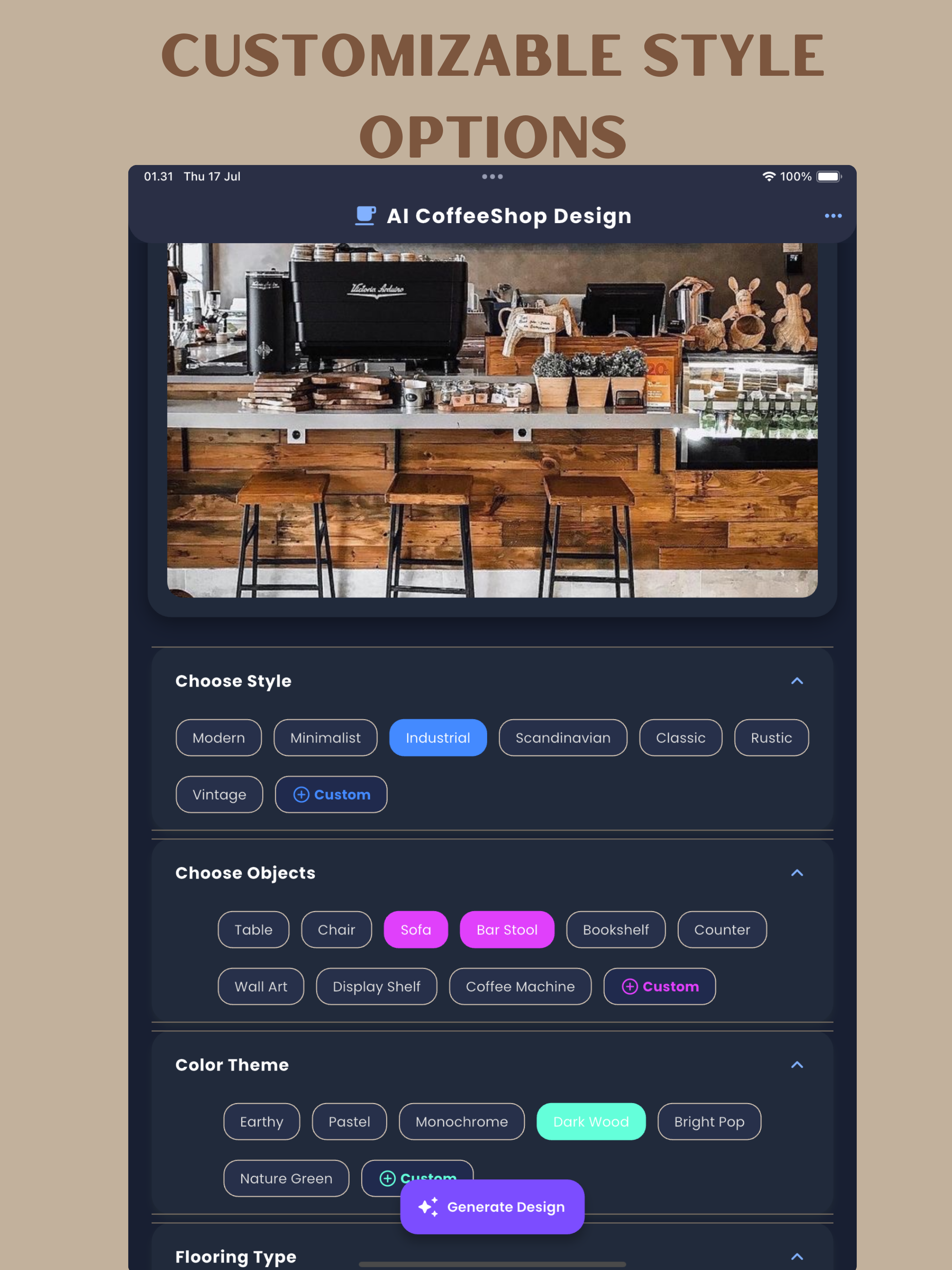 AI Coffee Shop Decorations