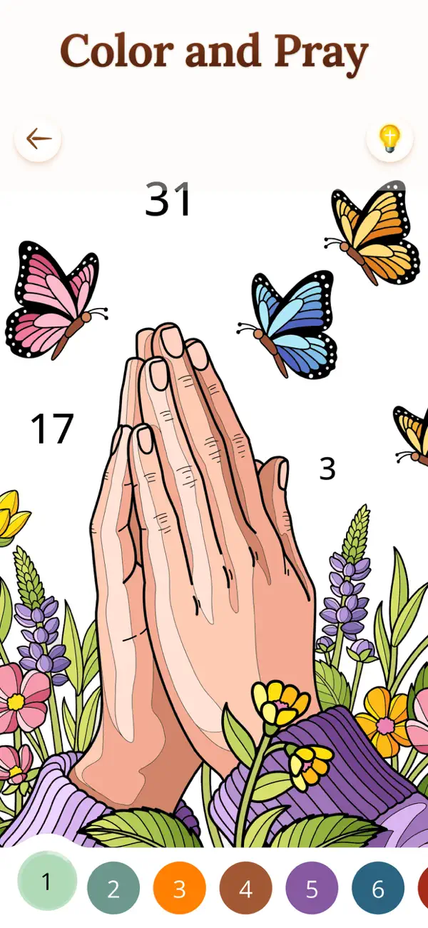 #6. Bible Coloring Paint by Number (iOS) Door: Oakever Games