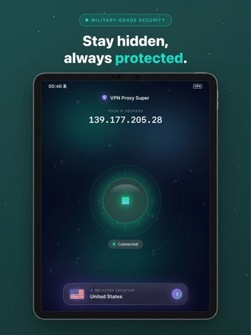 VPN -  VON Proxy Super iPad screenshot 3