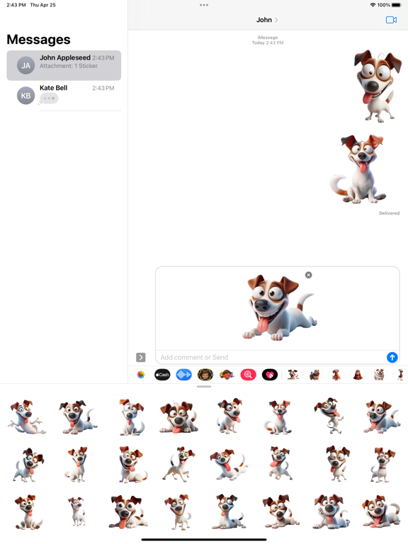 Screenshot #6 pour Goofy Jack Russell Stickers