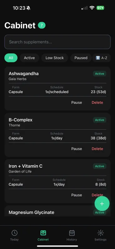 Supplement tracker - Capsuly screenshot 7 of 10