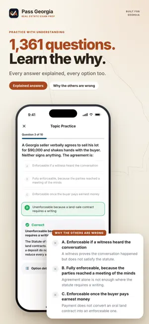 Pass Georgia: Real Estate Exam screenshot 2