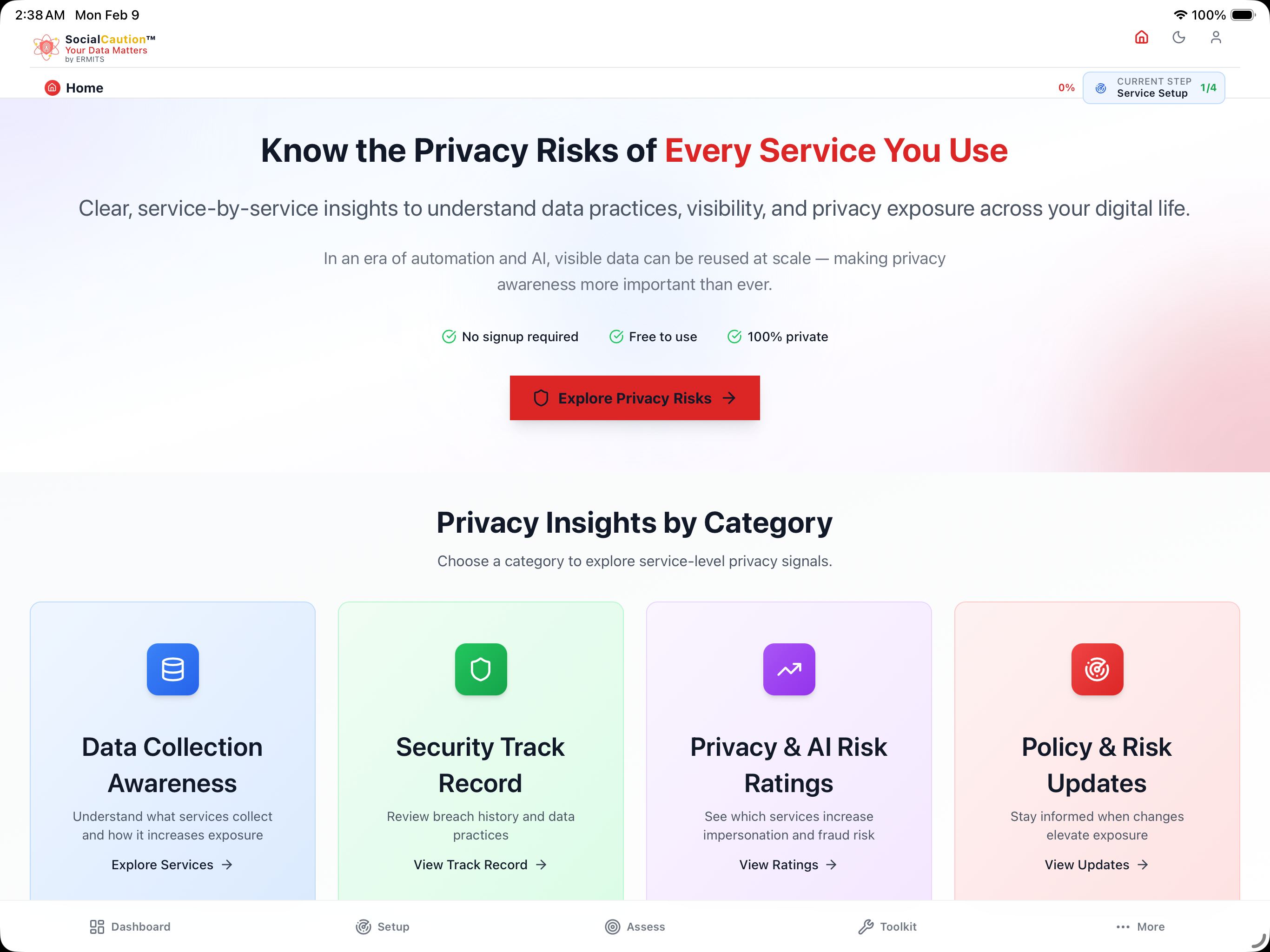 SocialCaution - Privacy Risks