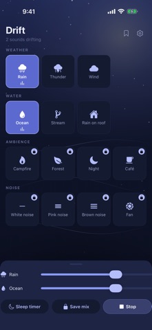 Drift: Sleep & Focus iPhone screenshot