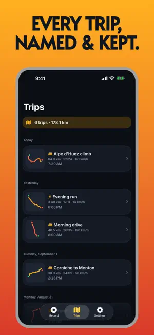RoadTrace: GPS Speedometer screenshot 4