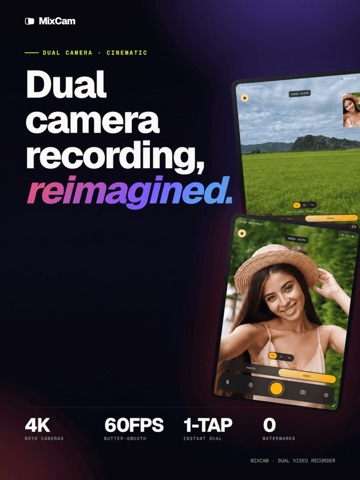 MixCam: Dual Video Recorder iPad screenshot
