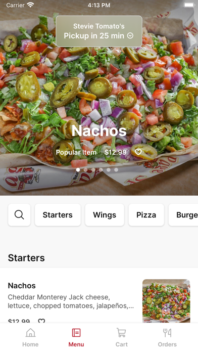 Stevie Tomato's iPhone screenshot 2 - Food & Drink app