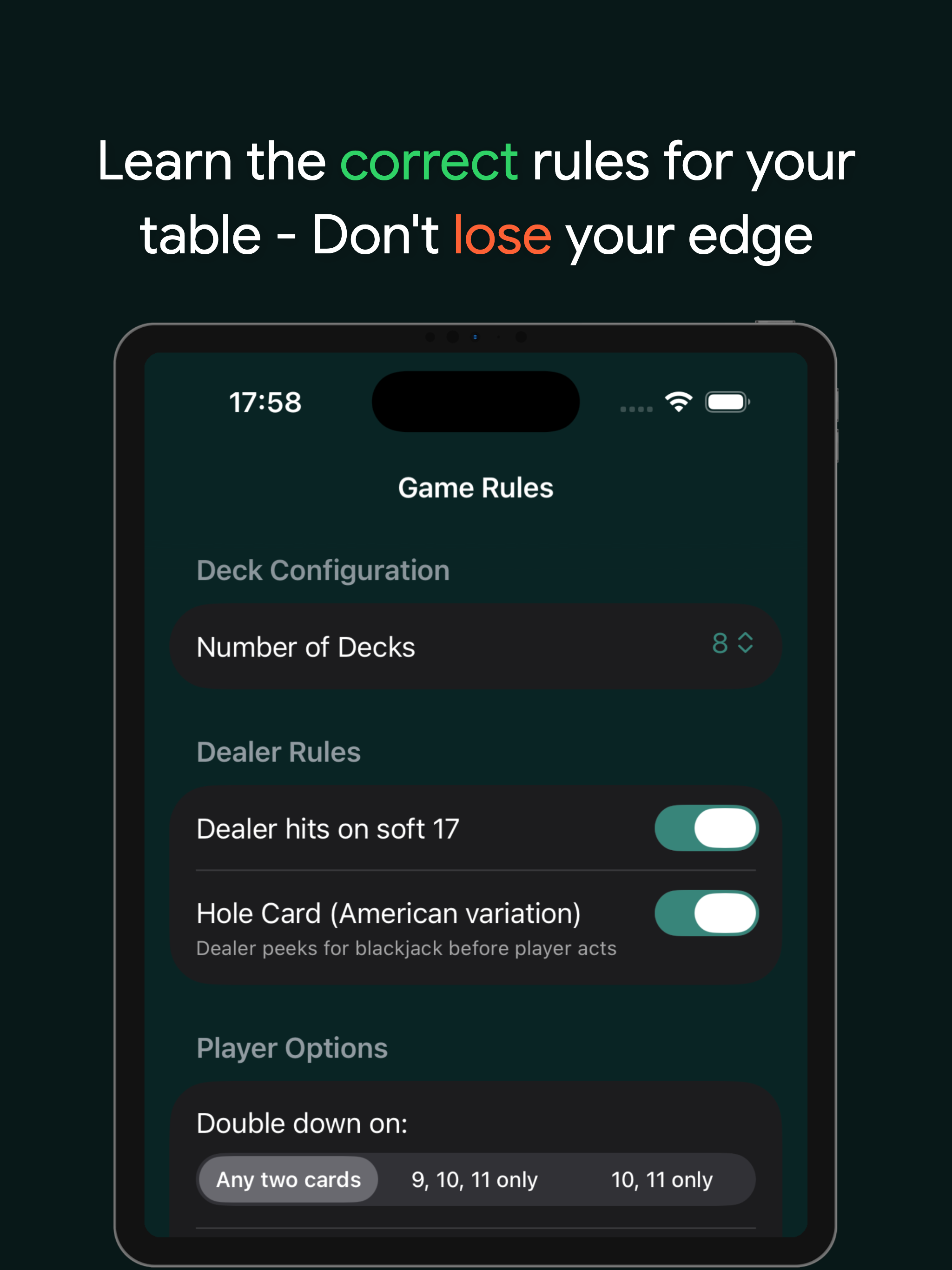 Learn Blackjack - 21 Trainer screenshot 9