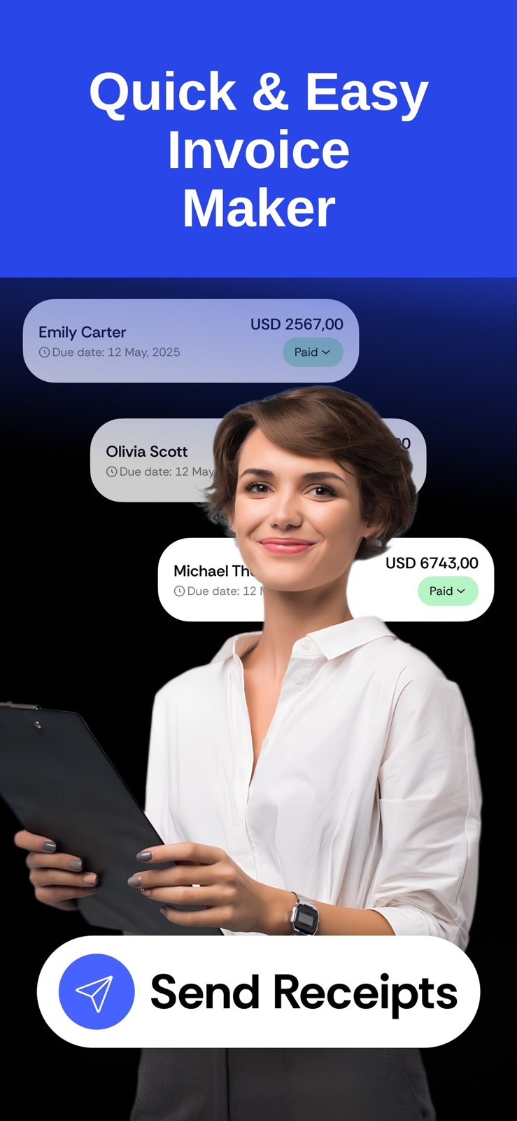 Invoice & Receipt Maker: Smart iphone screenshot 1