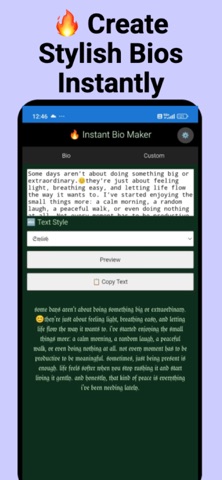 Instant Bio Maker Screenshot 3 of 5