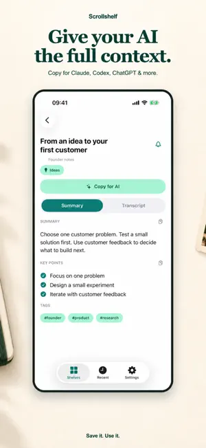 Video Summarizer: Scrollshelf screenshot 3