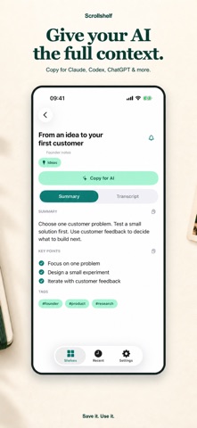 Video Summarizer: Scrollshelf Screenshot 3 of 7