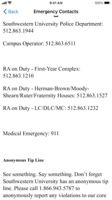 Screenshot 4 of Southwestern University App