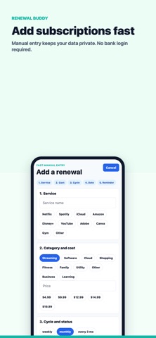 Renewal Buddy: Subscription Screenshot 2 of 5
