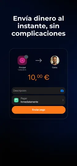 Captura de pantalla de Bunq en iPhone 6