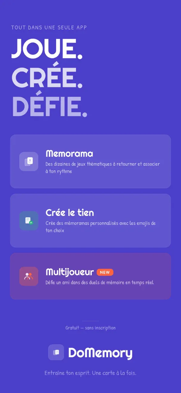 Screenshot #2 pour DoMemory : Jeu de mémoire