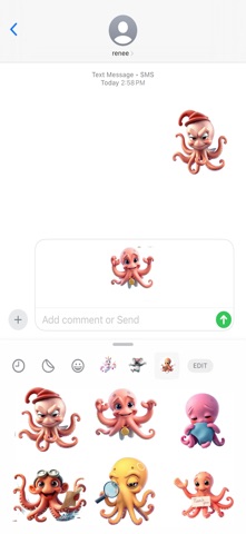 Splash Octopus Stickers Screenshot 4 of 4