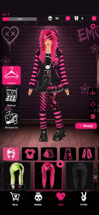 Emo Dress Up game screenshot 10