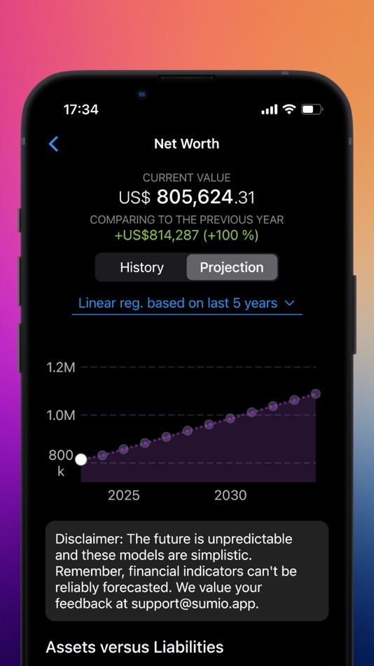 #5. Net Worth Tracker: Sumio (iOS) 由: Fiduciary