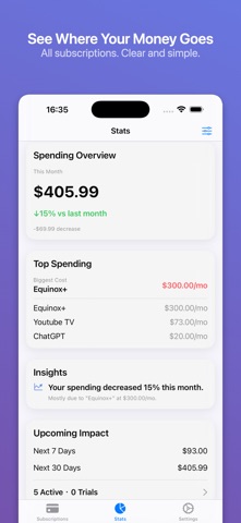 SubSave: Subscription Reminder iPhone screenshot