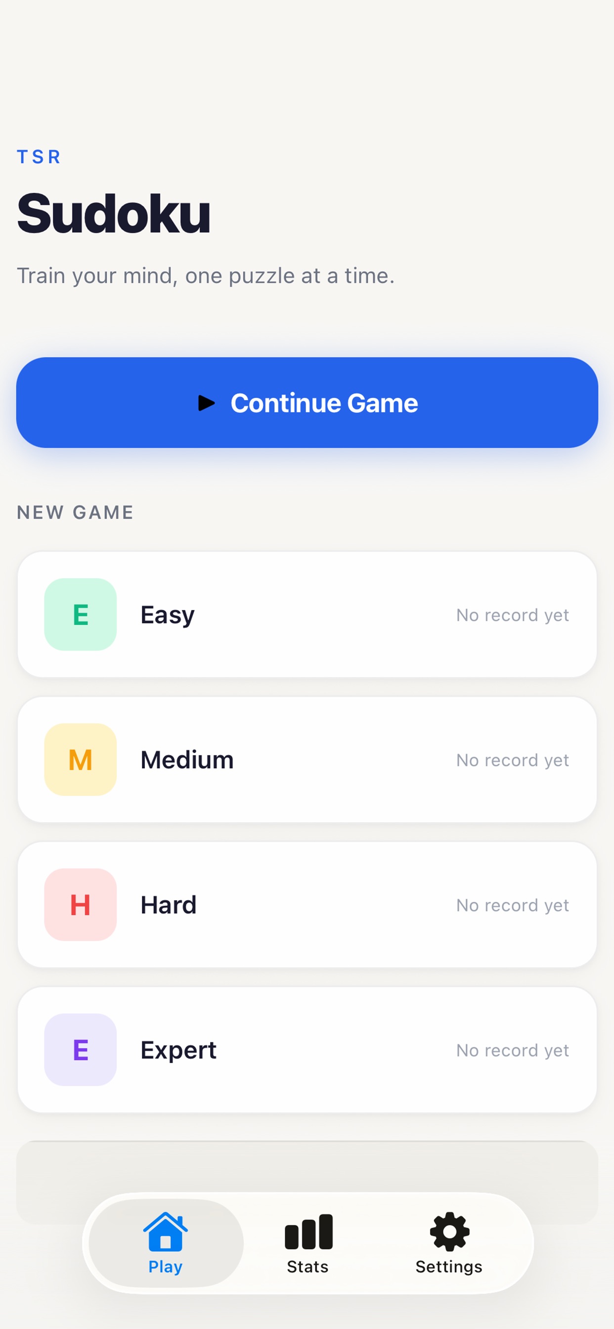 Screenshot 1 of TSR Sudoku