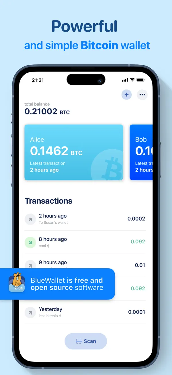 BlueWallet - Bitcoin Wallet iPhone App Screenshot 1 – Finanzen