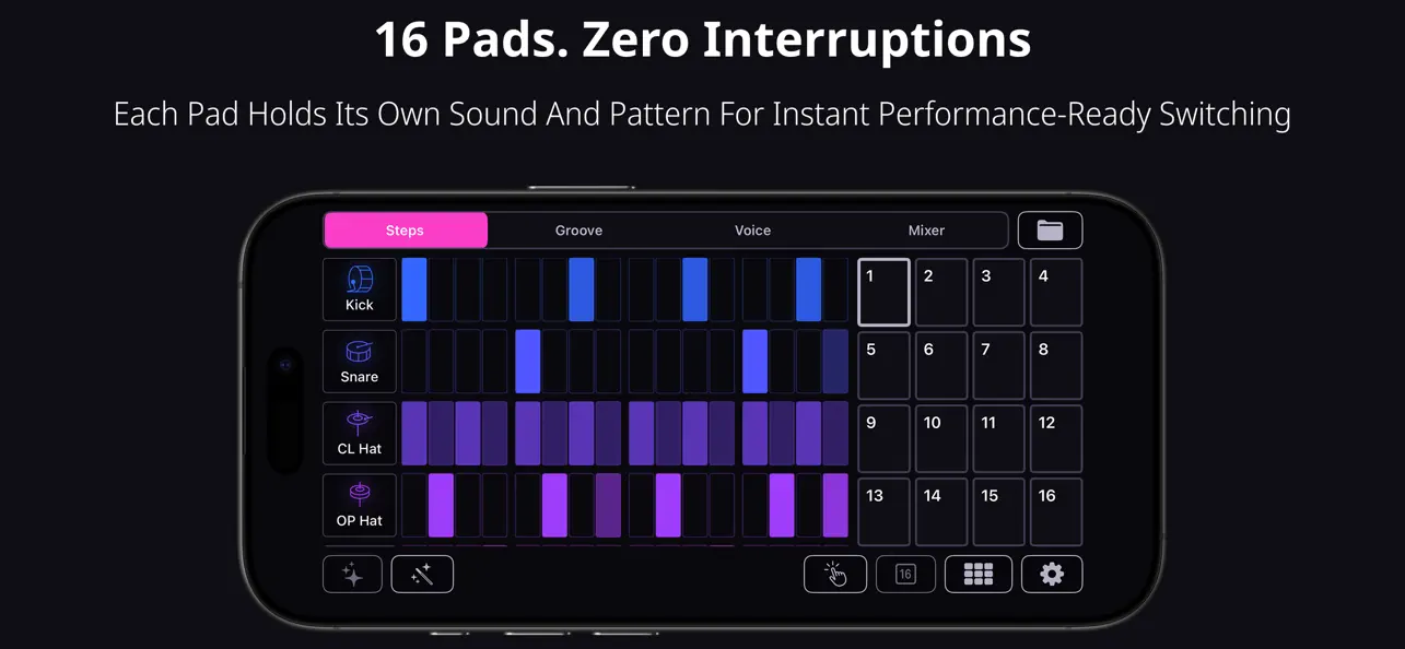 #1. BreakBud Break Beat Drum Synth (iOS) โดย: Cem Olcay