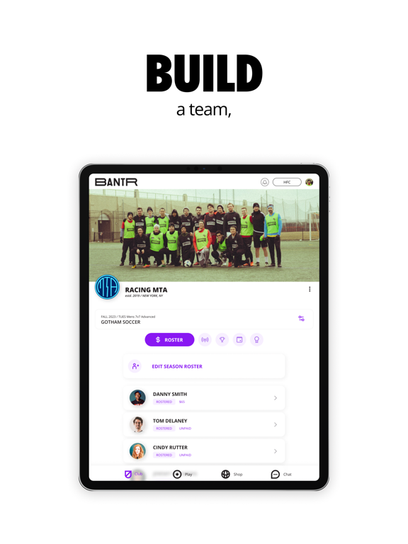 Bantr Sports iPad screenshot 1 - Sports app