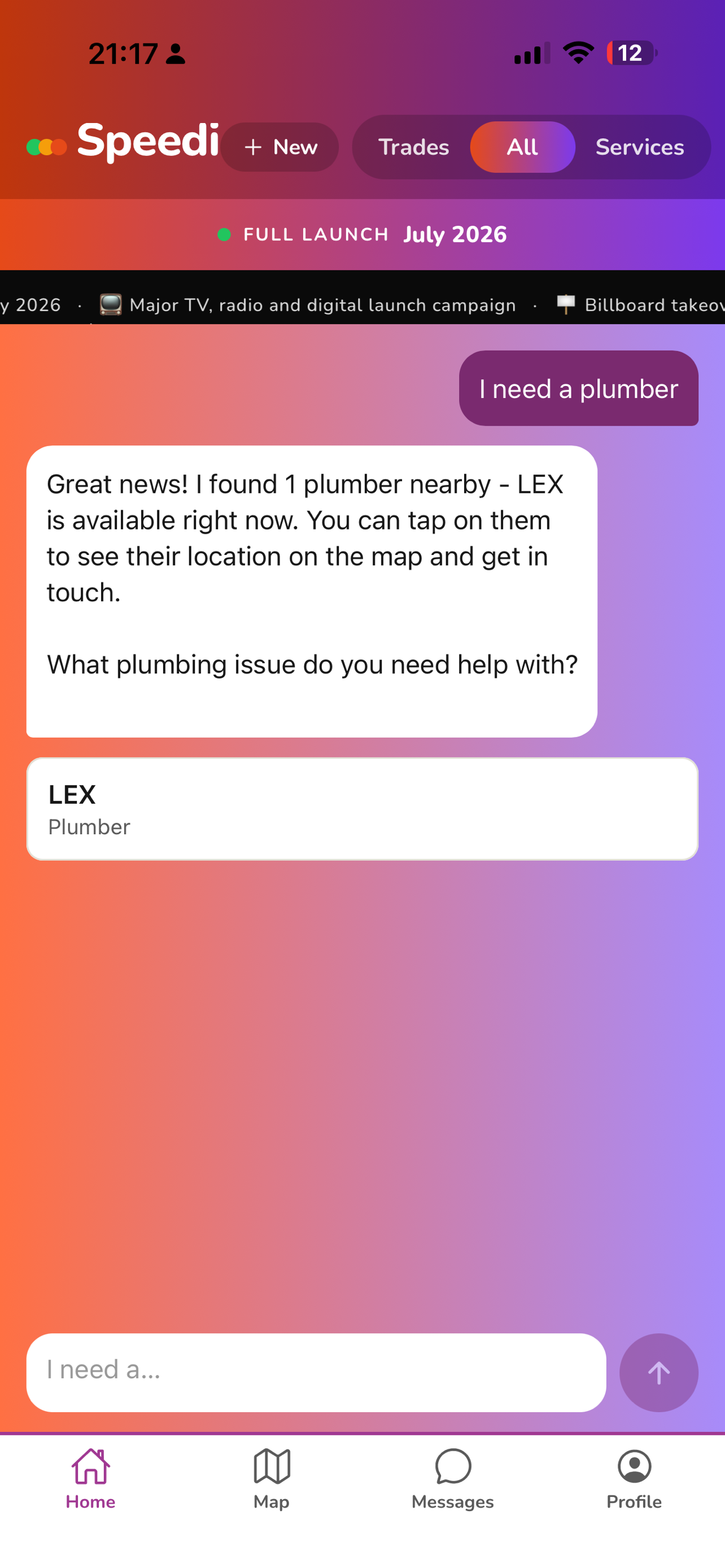 speedi availability screenshot 3