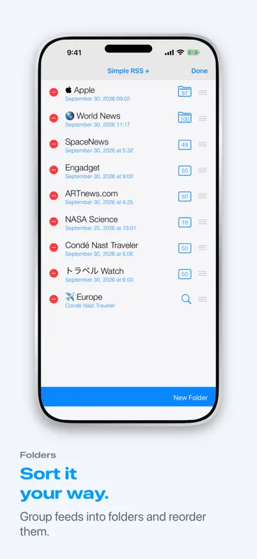 Simple RSS Push+ RSSリーダー screenshot 8 of 10