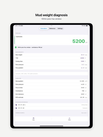 Oilfield Calculator: Drilling iPad screenshot