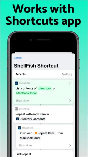 Capture d'écran de ShellFish For Business sur iPhone 6
