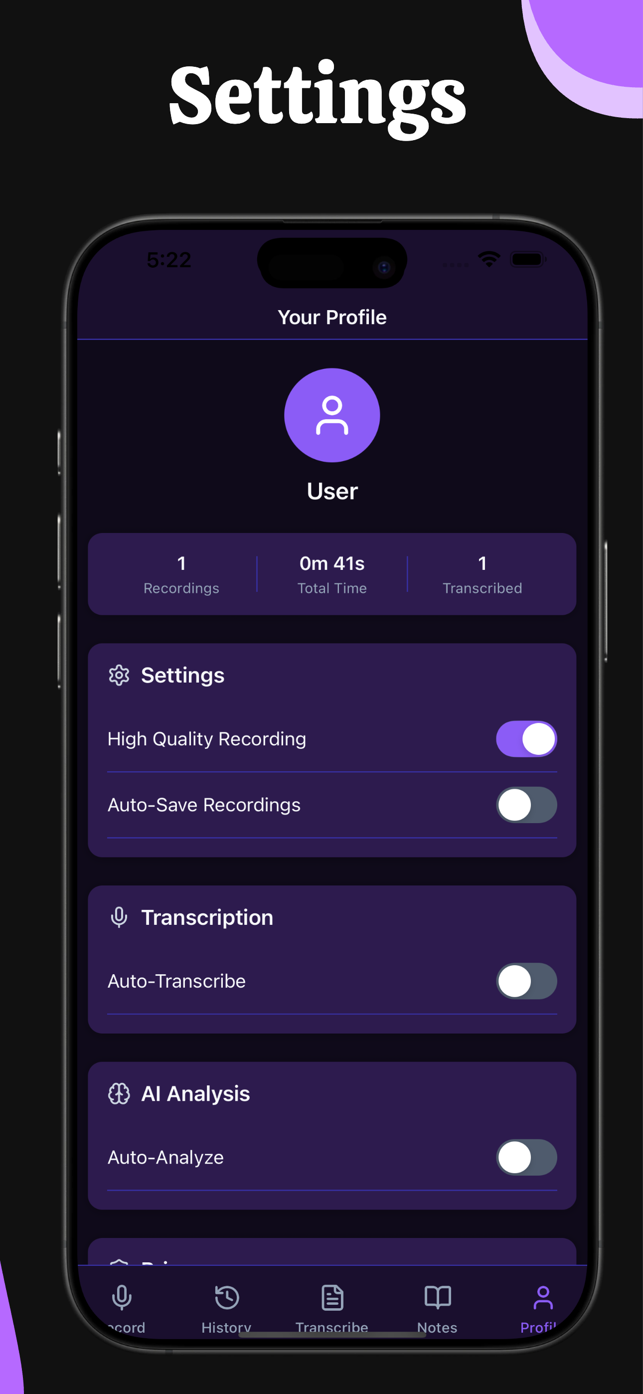 VoiceNoteX: Audio to Notes screenshot 5