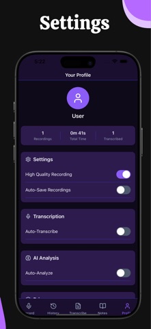 VoiceNoteX: Audio to Notes screenshot