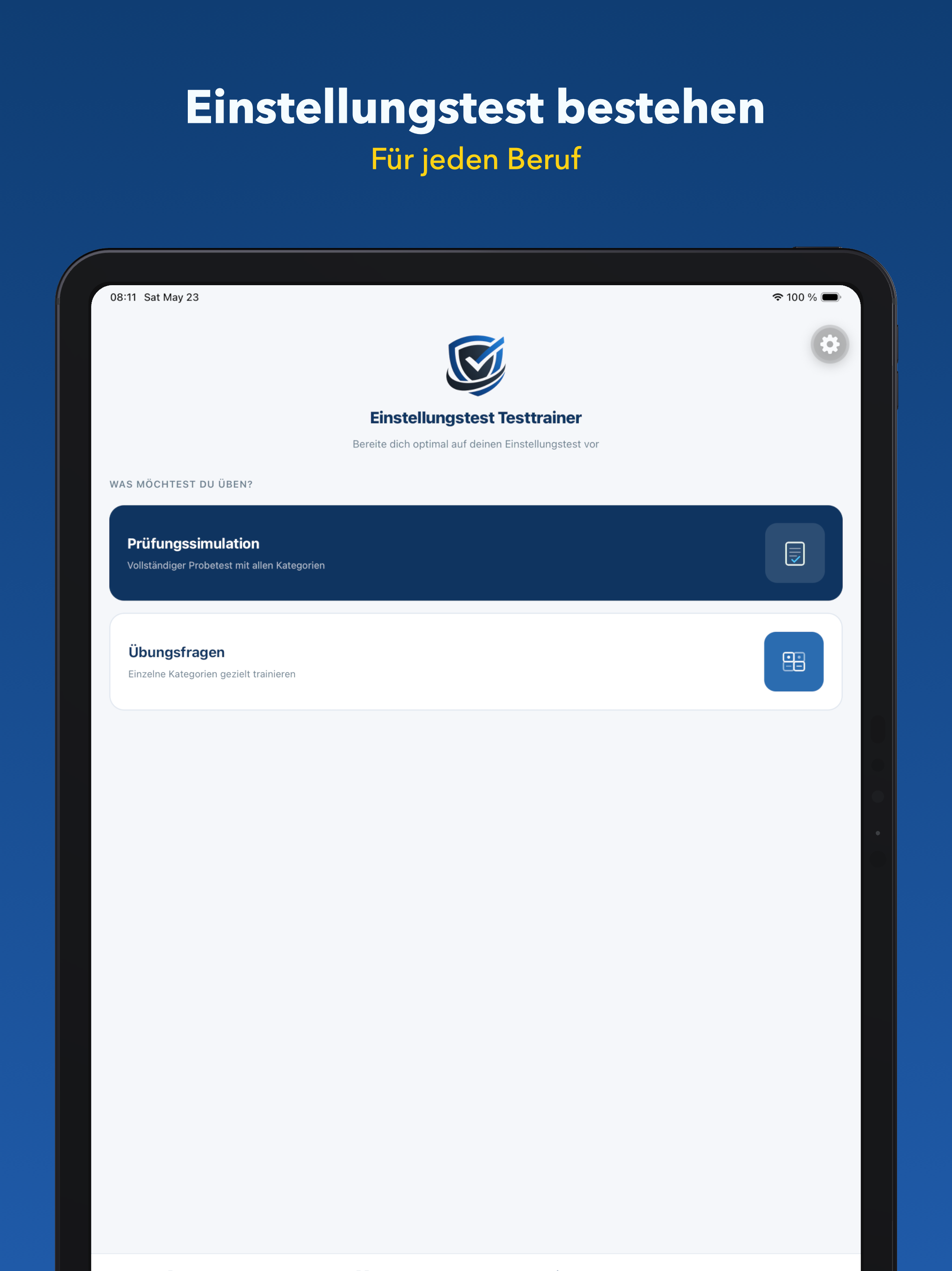Einstellungstest - Testtrainer