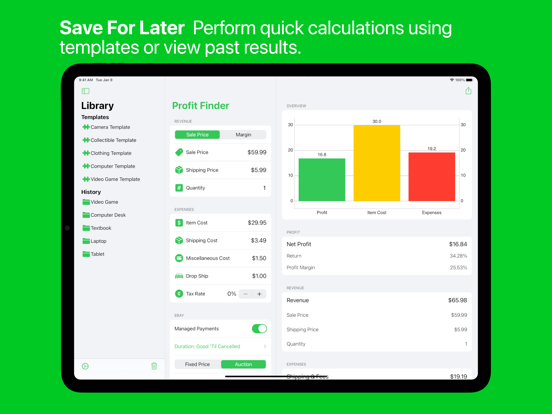 Profit Finder: Fee Calculator iPad screenshot 5 - Business app