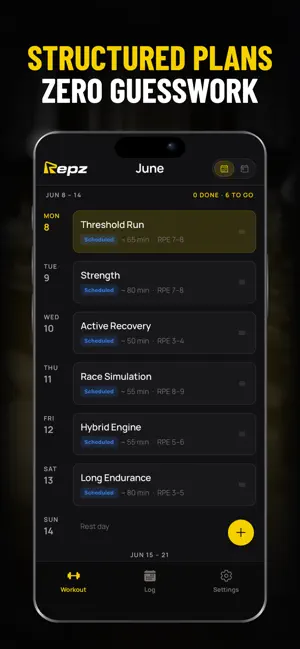 Repz: HYROX Training Plan screenshot 2