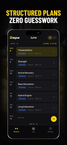 Repz: HYROX Training Plan Screenshot 2 of 9