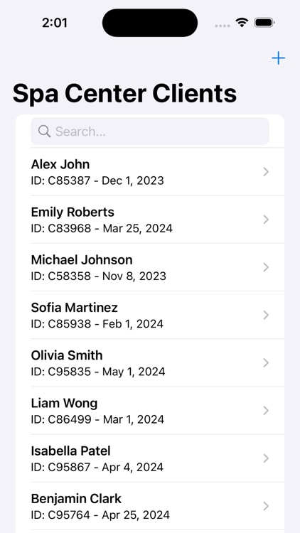 Spa Clients Info - Saada