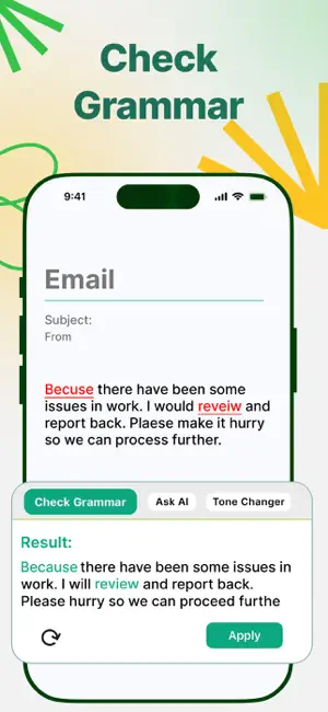 Grammar AI Keyboard: KeysAI screenshot 1