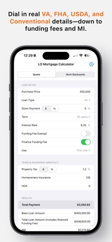LO Mortgage Calculator screenshot
