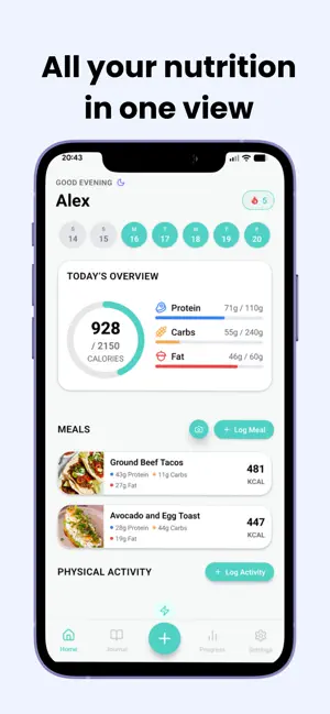 Nutrimetrics - Calorie Tracker screenshot 1