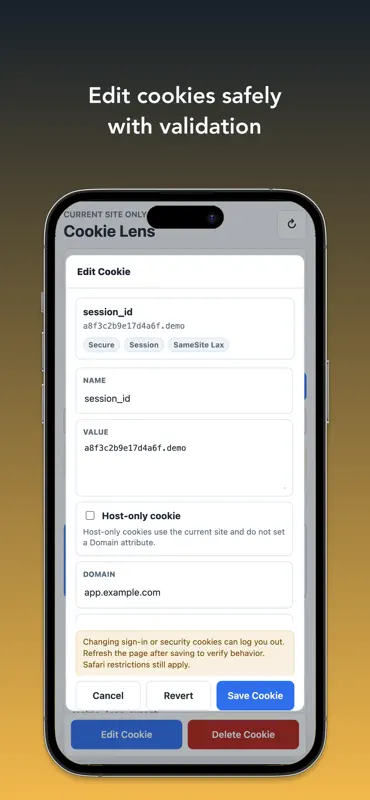 Cookie Lens: Cookie Editor screenshot 4 of 8