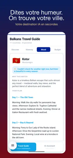 Capture d'écran de Balkan AI sur iPhone 2